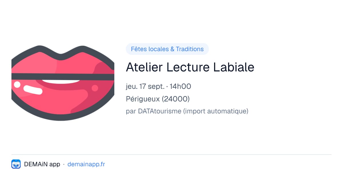 Atelier Lecture Labiale — Périgueux