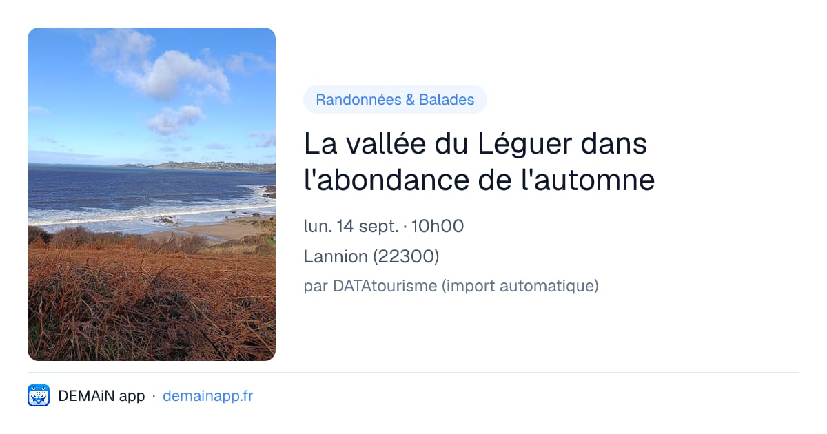 La vallée du Léguer dans l'abondance de l'automne — Lannion