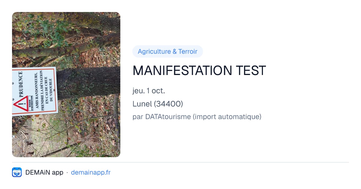 MANIFESTATION TEST — Lunel
