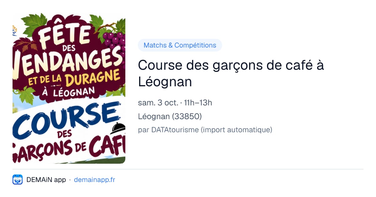 Course des garçons de café à Léognan — Léognan