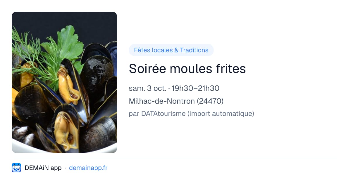 Soirée moules frites — Milhac-de-Nontron