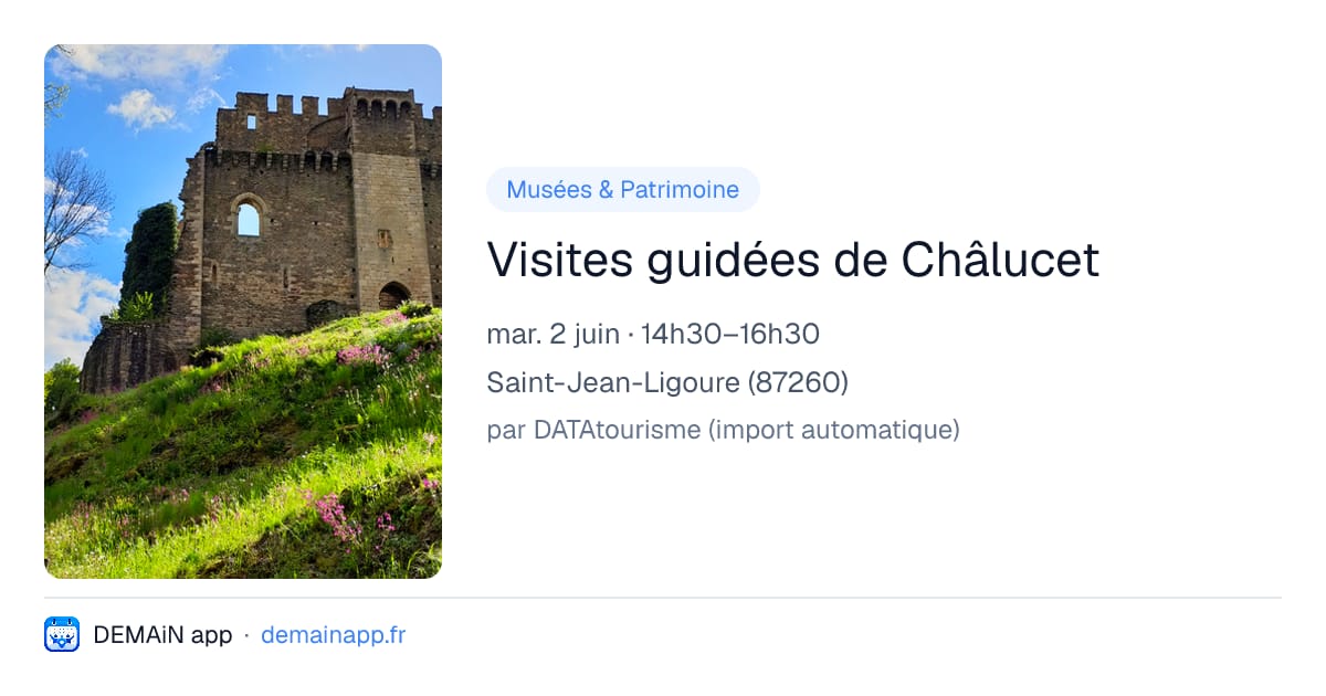 Visites guidées de Châlucet — Saint-Jean-Ligoure
