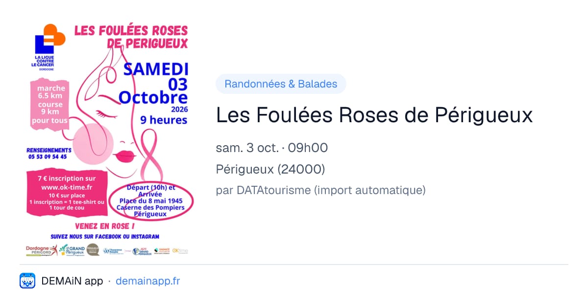 Les Foulées Roses de Périgueux — Périgueux