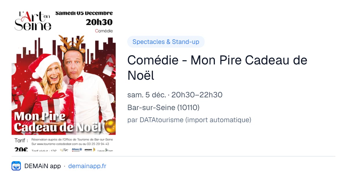 Comédie - Mon Pire Cadeau de Noël — Bar-sur-Seine