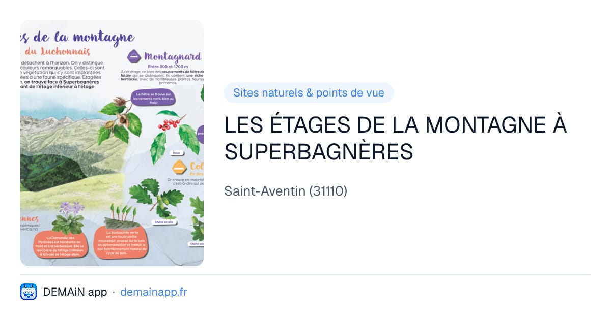 LES ÉTAGES DE LA MONTAGNE À SUPERBAGNÈRES — Saint-Aventin