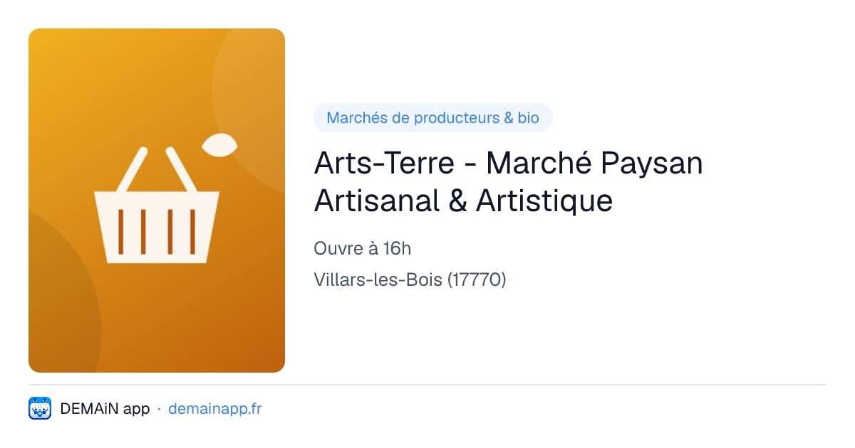 Arts-Terre - Marché Paysan Artisanal & Artistique — Villars-les-Bois