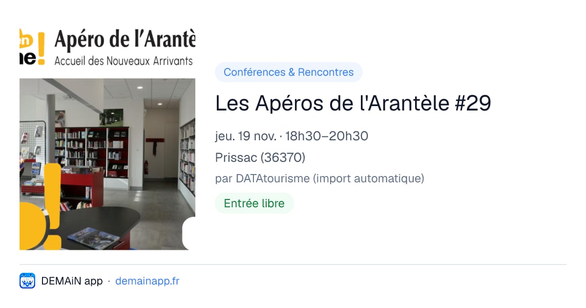 Les Apéros de l'Arantèle #29 — Prissac