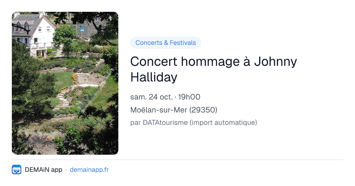 Concert hommage à Johnny Halliday — Moëlan-sur-Mer