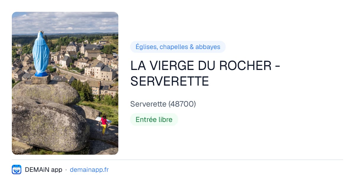 LA VIERGE DU ROCHER - SERVERETTE — Serverette