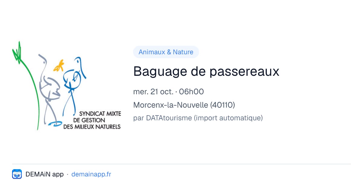 Baguage de passereaux — Morcenx-la-Nouvelle