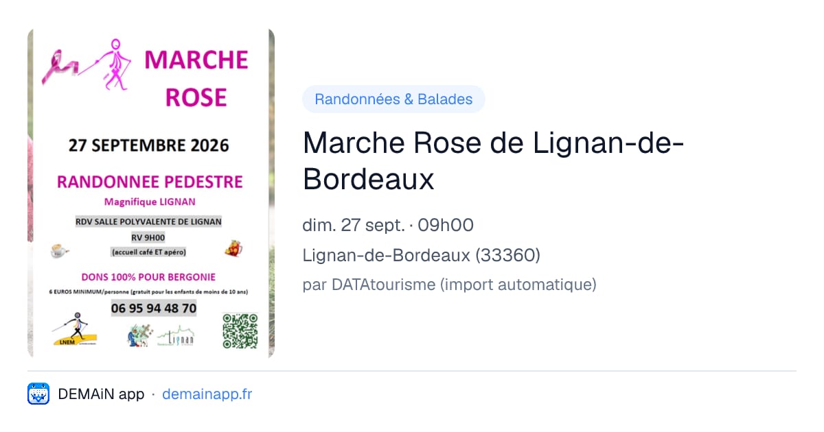 Marche Rose de Lignan-de-Bordeaux — Lignan-de-Bordeaux