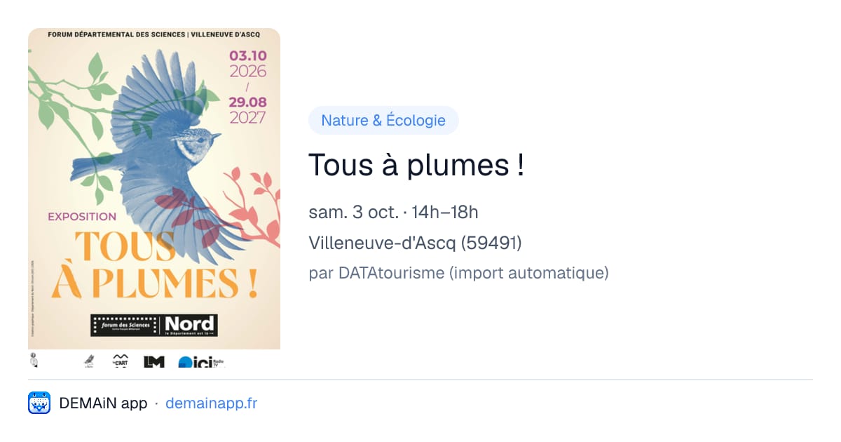 Tous à plumes ! — Villeneuve-d'Ascq