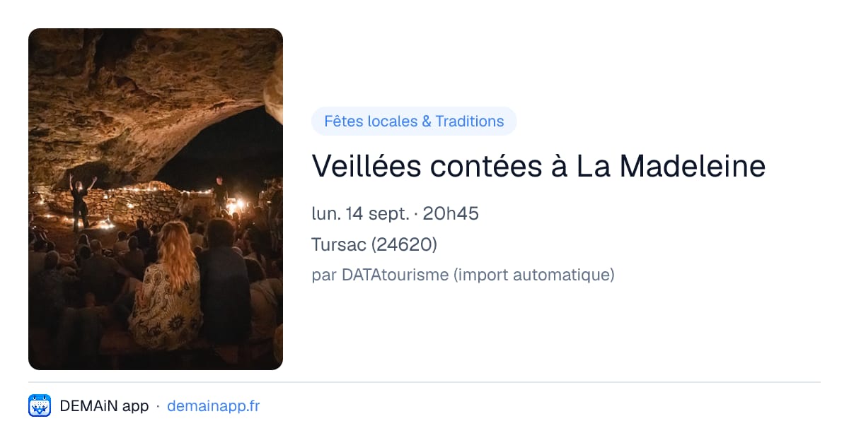 Veillées contées à La Madeleine — Tursac