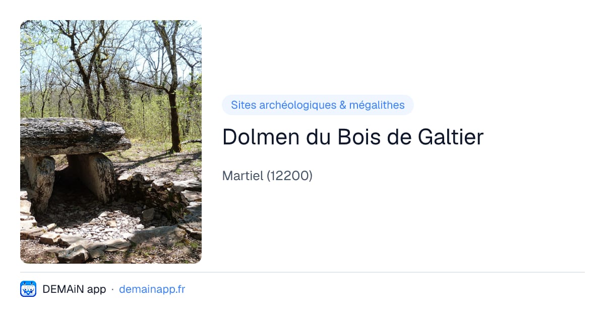 Dolmen du Bois de Galtier — Martiel