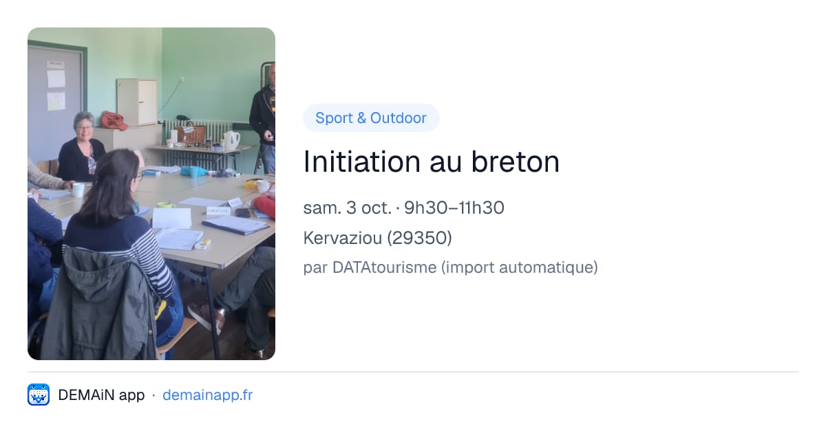 Initiation au breton — Kervaziou