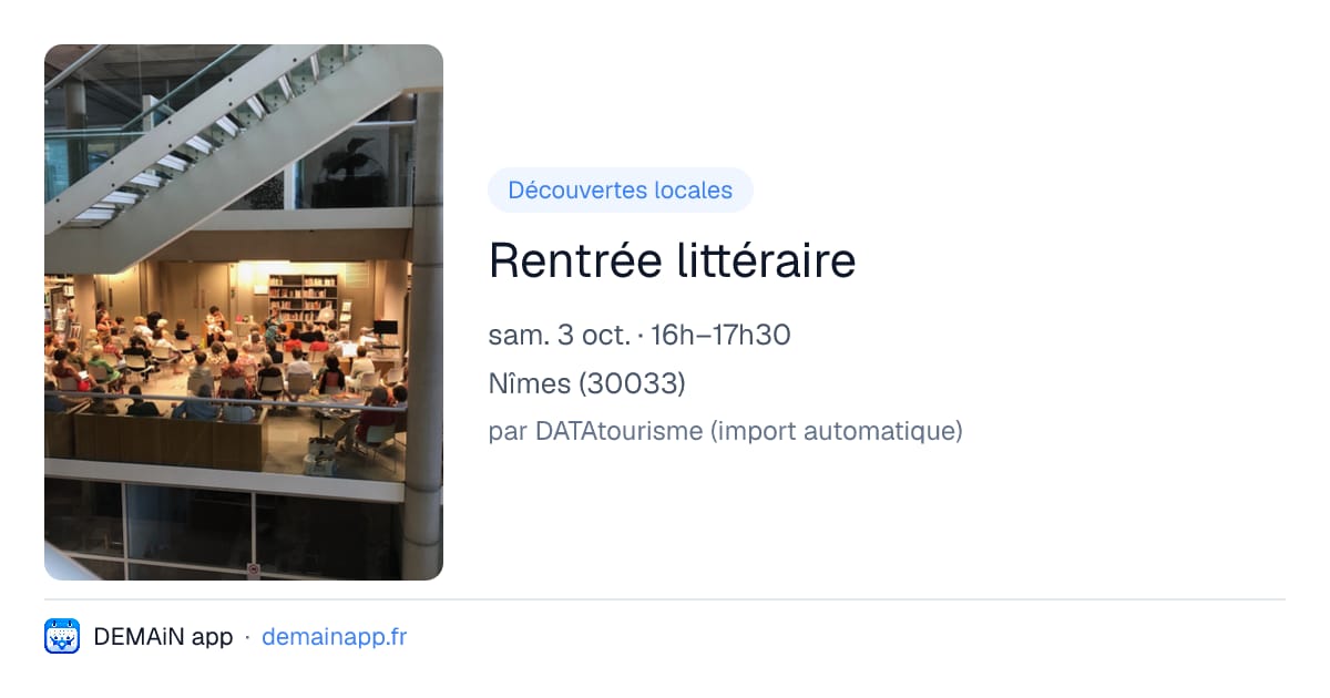 Rentrée littéraire — Nîmes