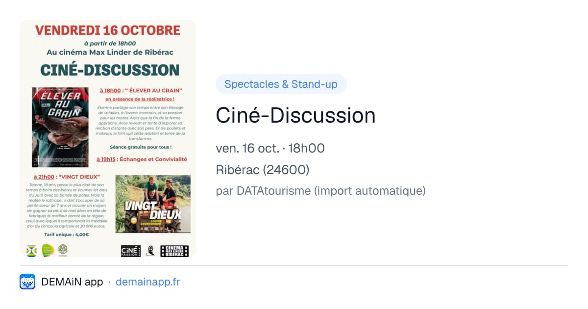 Ciné-Discussion — Ribérac