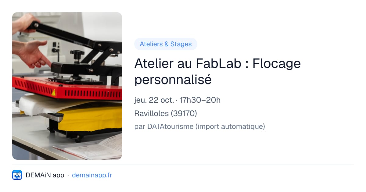Atelier au FabLab : Flocage personnalisé — Ravilloles