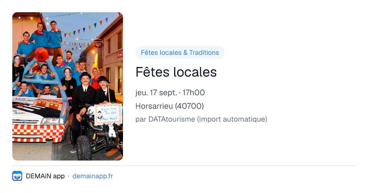 Fêtes locales — Horsarrieu