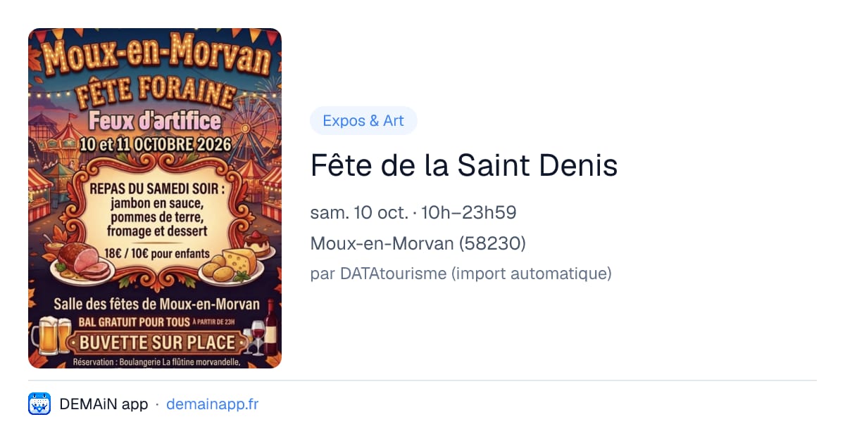 Fête de la Saint Denis — Moux-en-Morvan