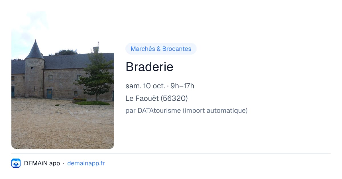 Braderie — Le Faouët