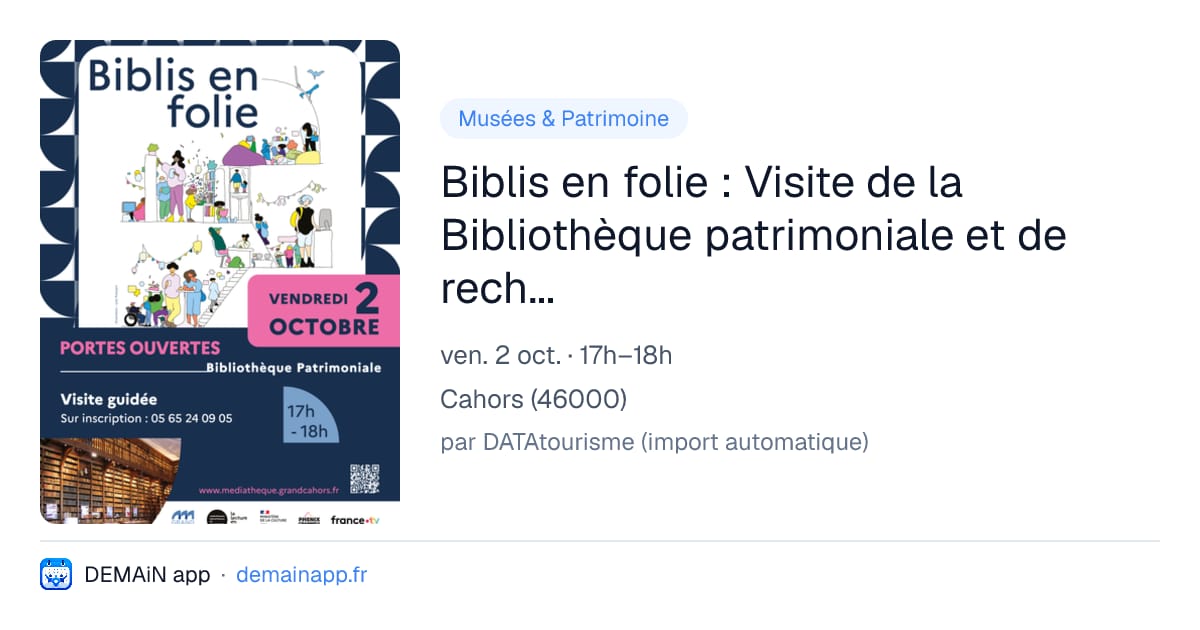 Biblis en folie : Visite de la Bibliothèque patrimoniale et de recherche de Cahors — Cahors