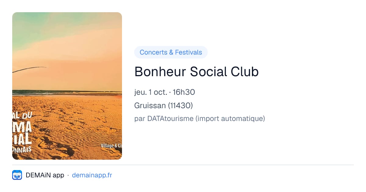 Bonheur Social Club — Gruissan