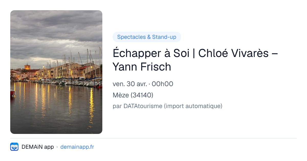 Échapper à Soi | Chloé Vivarès – Yann Frisch — Mèze