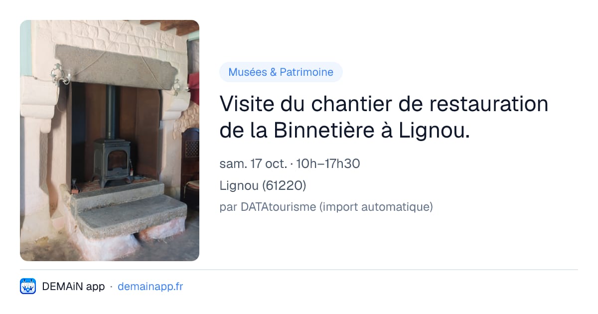 Visite du chantier de restauration de la Binnetière à Lignou. — Lignou