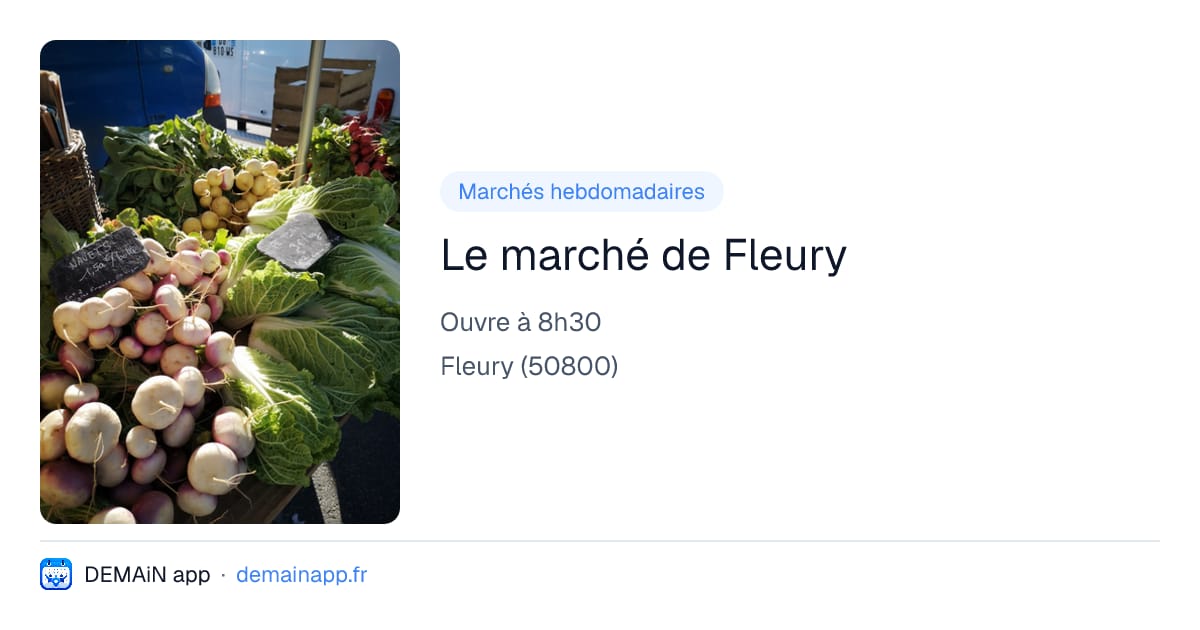 Le marché de Fleury — Fleury