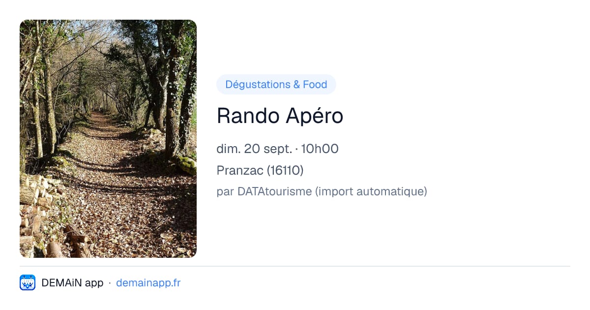 Rando Apéro — Pranzac