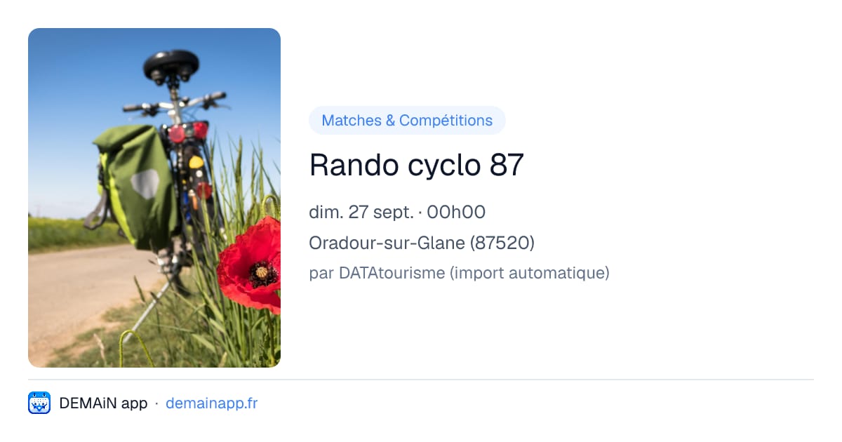 Rando cyclo 87 — Oradour-sur-Glane