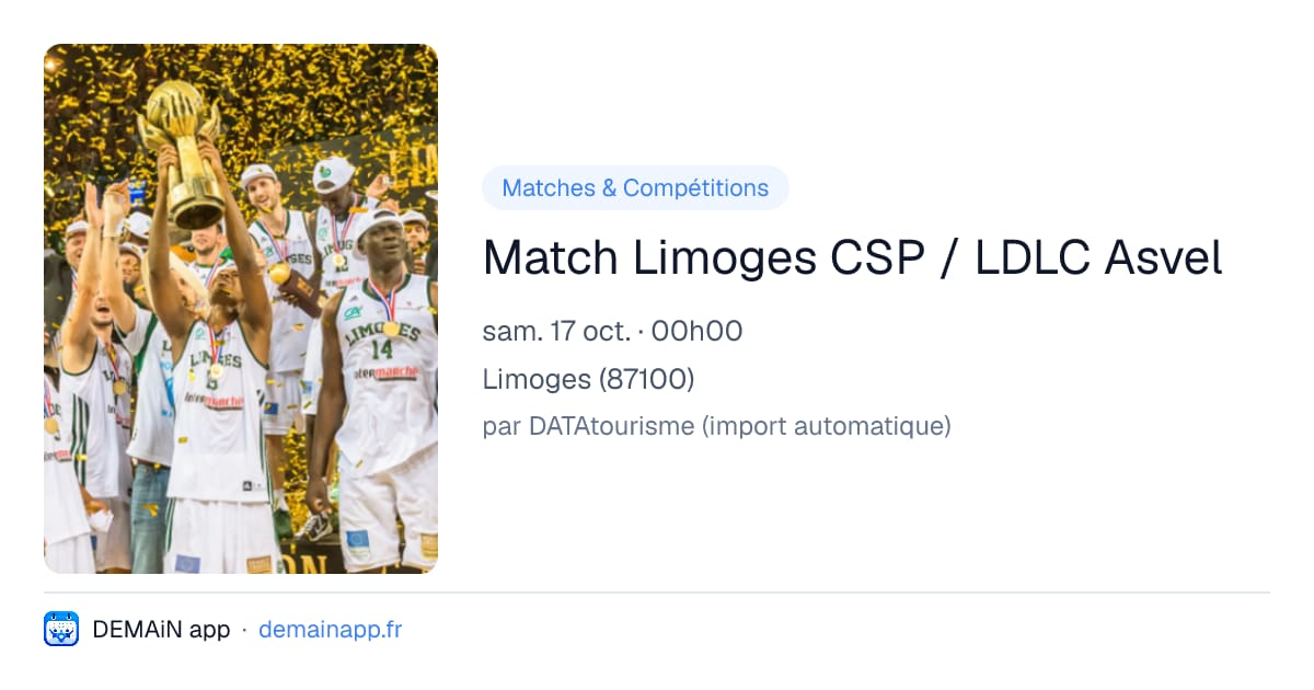 Match Limoges CSP / LDLC Asvel — Limoges