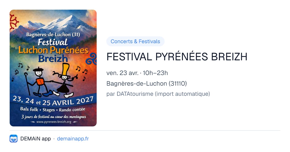 FESTIVAL PYRÉNÉES BREIZH — Bagnères-de-Luchon