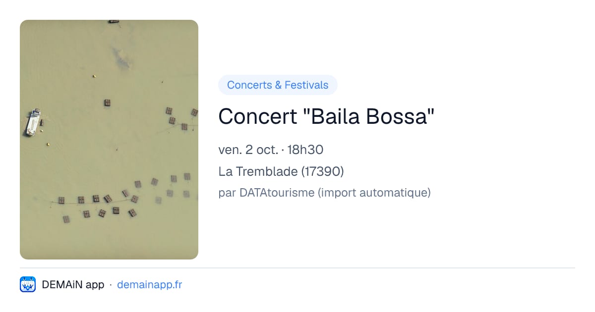 Concert "Baila Bossa" — La Tremblade