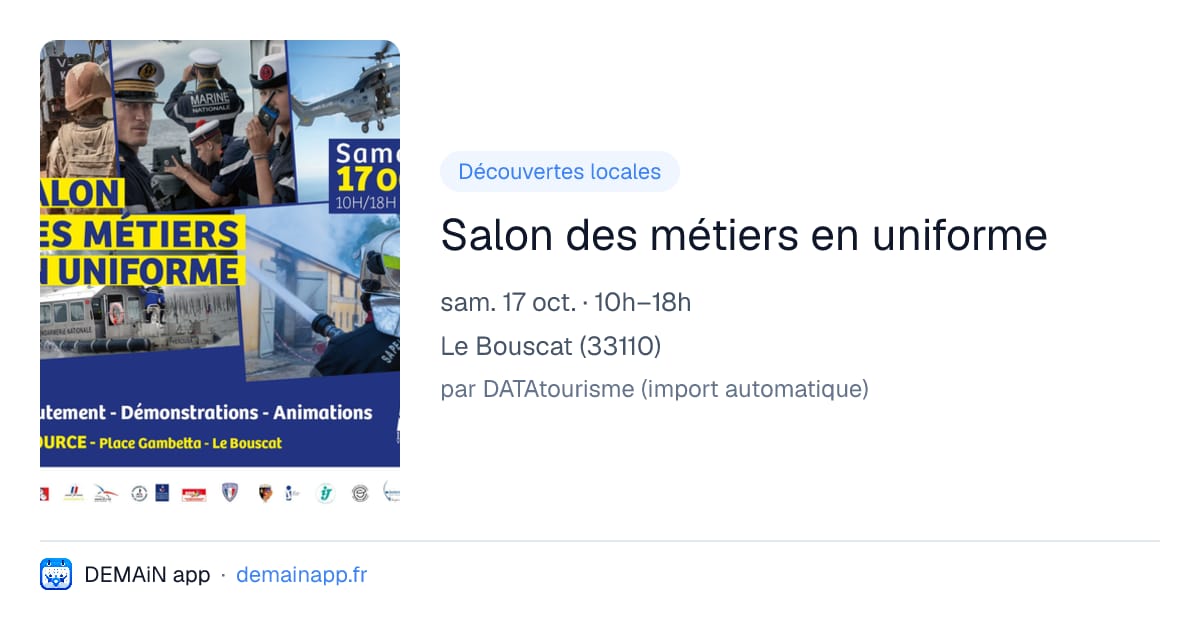 Salon des métiers en uniforme — Le Bouscat