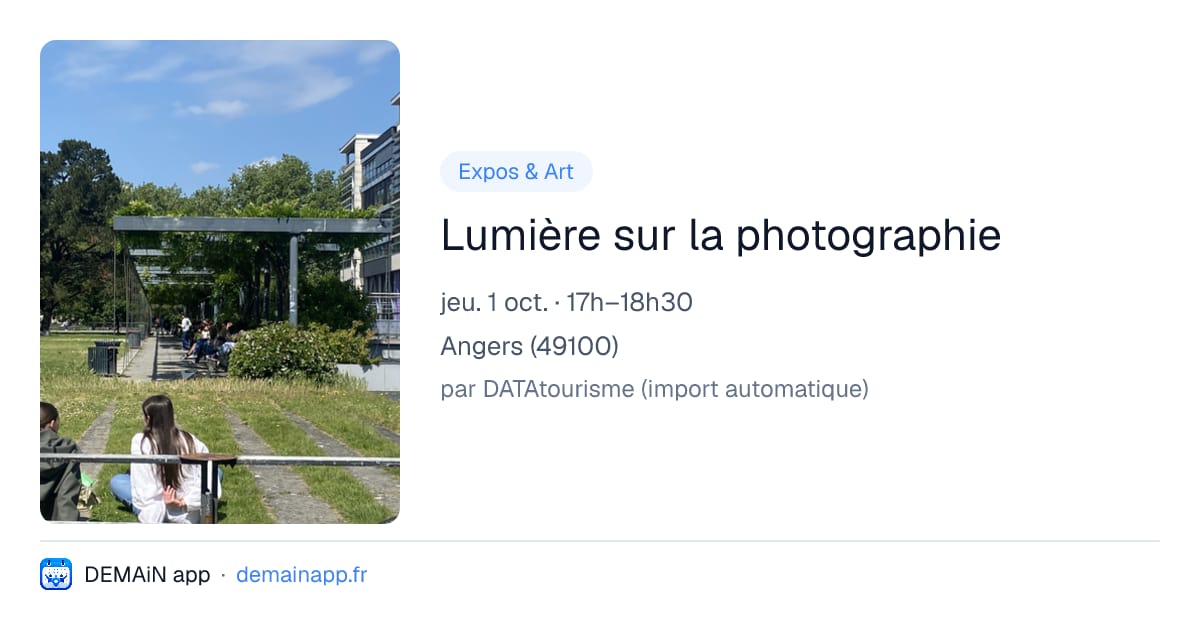 Lumière sur la photographie — Angers
