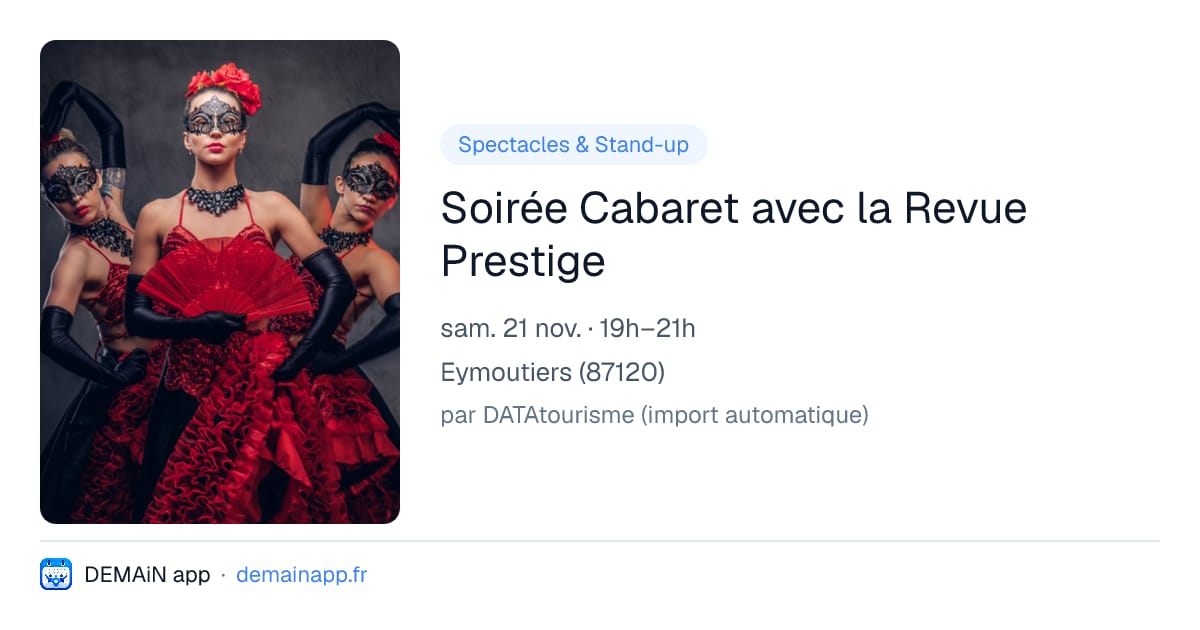 Soirée Cabaret avec la Revue Prestige — Eymoutiers