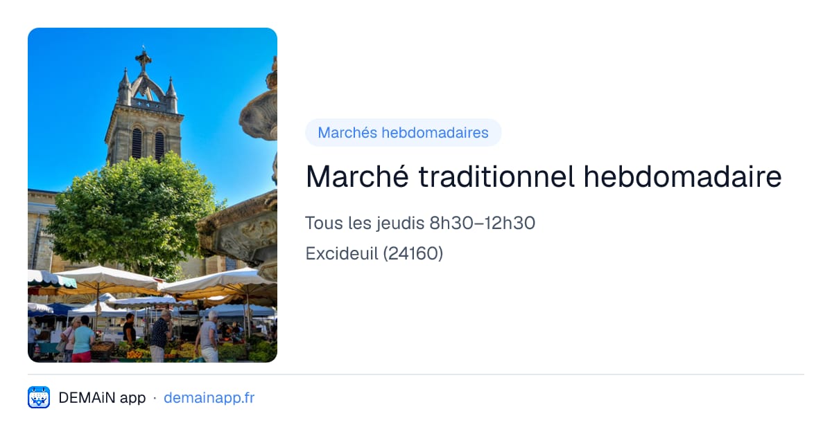 Marché traditionnel hebdomadaire — Excideuil