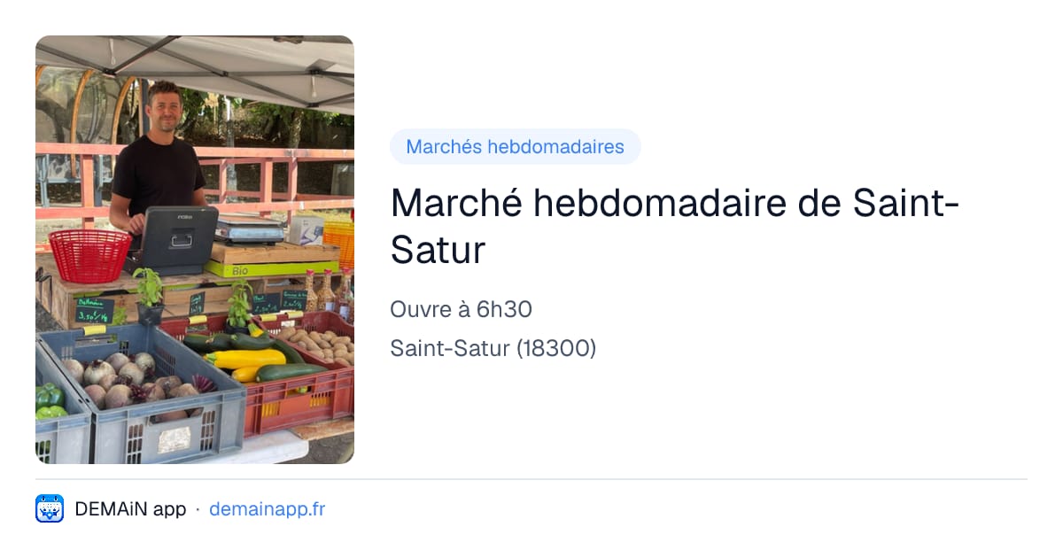 Marché hebdomadaire de Saint-Satur — Saint-Satur