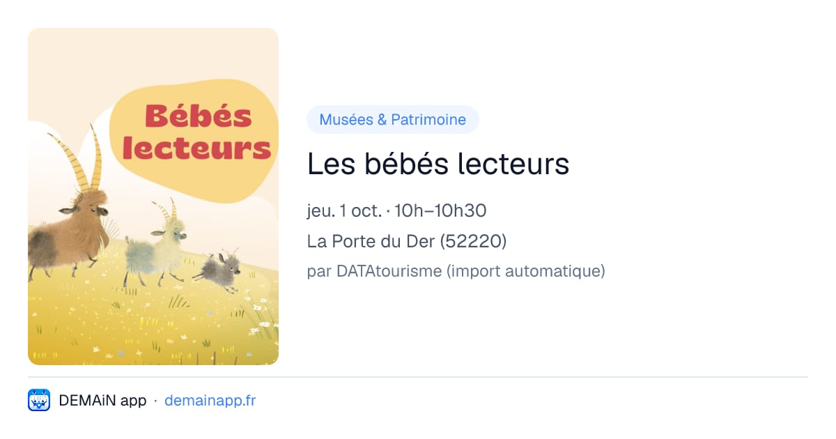 Les bébés lecteurs — La Porte du Der