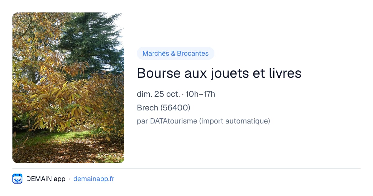 Bourse aux jouets et livres — Brech