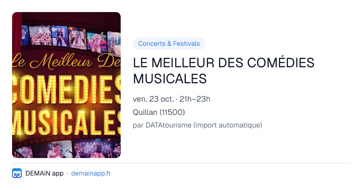 LE MEILLEUR DES COMÉDIES MUSICALES — Quillan