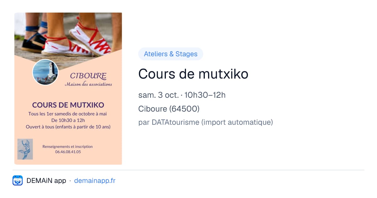 Cours de mutxiko — Ciboure