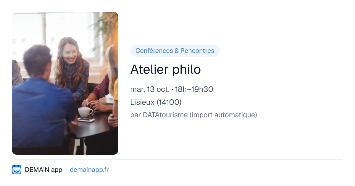 Atelier philo — Lisieux