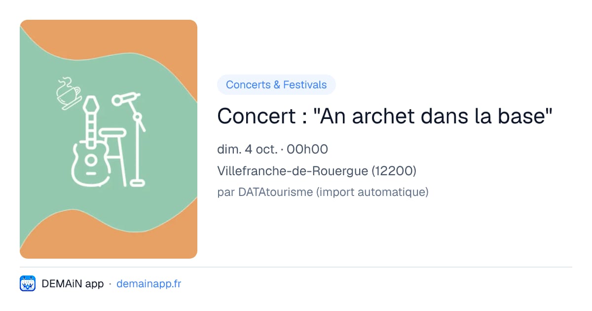 Concert : "An archet dans la base" — Villefranche-de-Rouergue