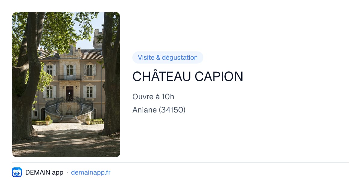 CHÂTEAU CAPION — Aniane