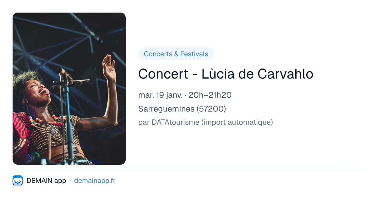 Concert - Lùcia de Carvahlo — Sarreguemines