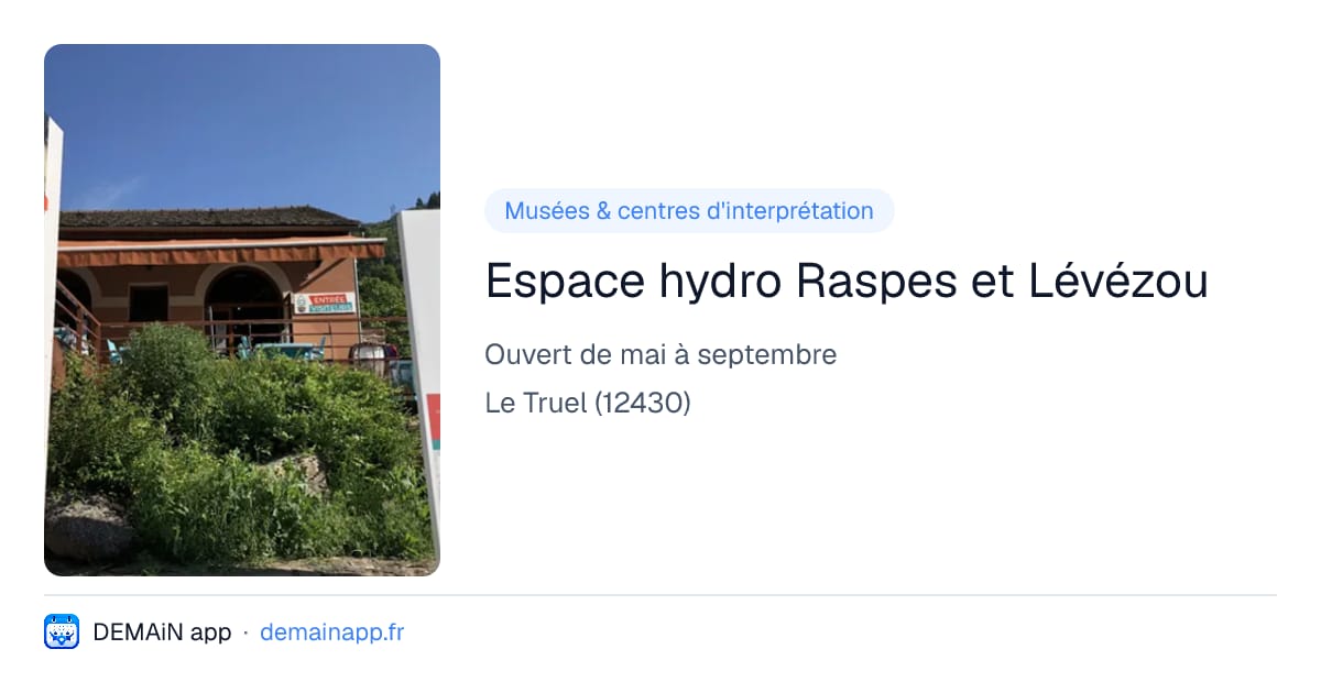 Espace hydro Raspes et Lévézou — Le Truel