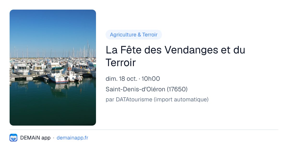 La Fête des Vendanges et du Terroir — Saint-Denis-d'Oléron